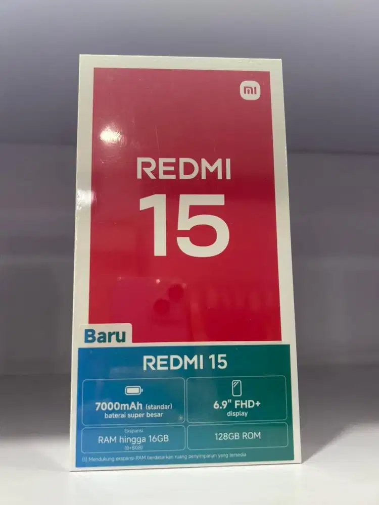 msi Redmi 15 Ram 8/128gb baru garansi resmi nasional