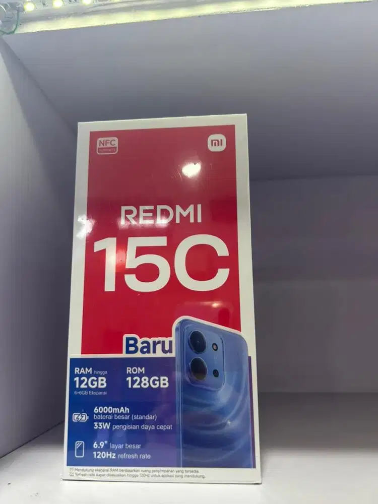 msi Redmi 15C Ram 6/128gb baru garansi resmi nasional