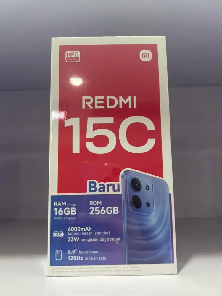msi Redmi 15C Ram 8/256gb baru garansi resmi nasional