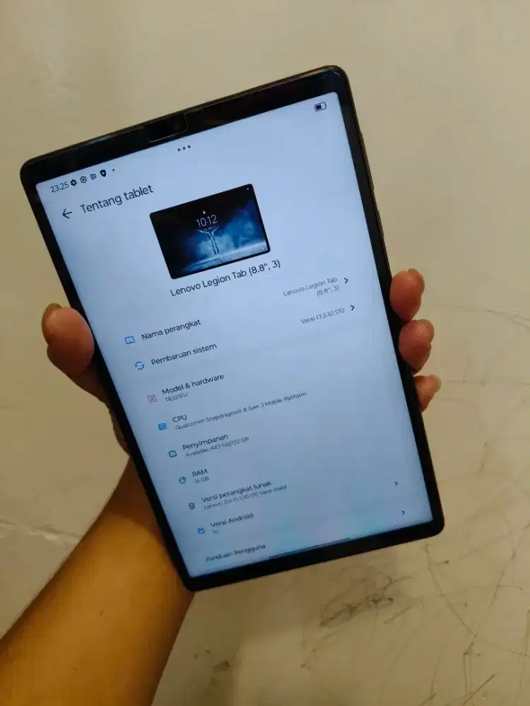 Lenovo Legion tab 3 ram 16/512 second