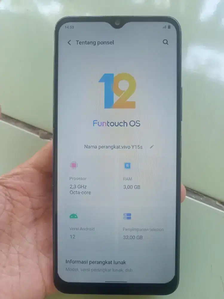 Vivo y15s ram 3/32