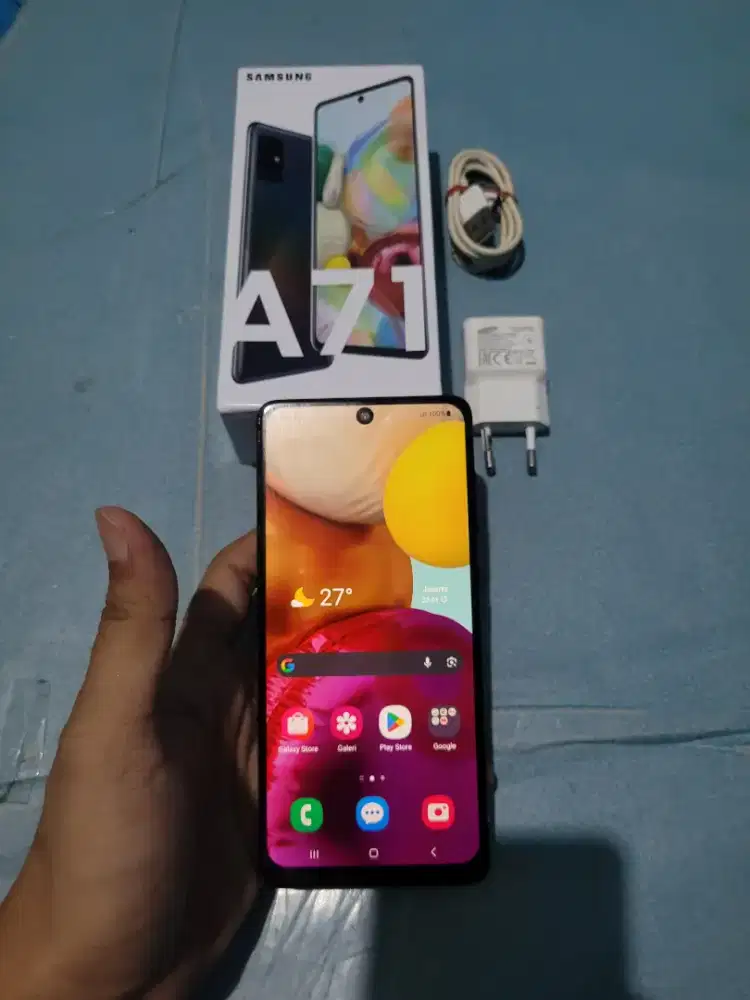Hp Second Murah RAM 8/128 GB SAMSUNG A71 FULLSET HITAM