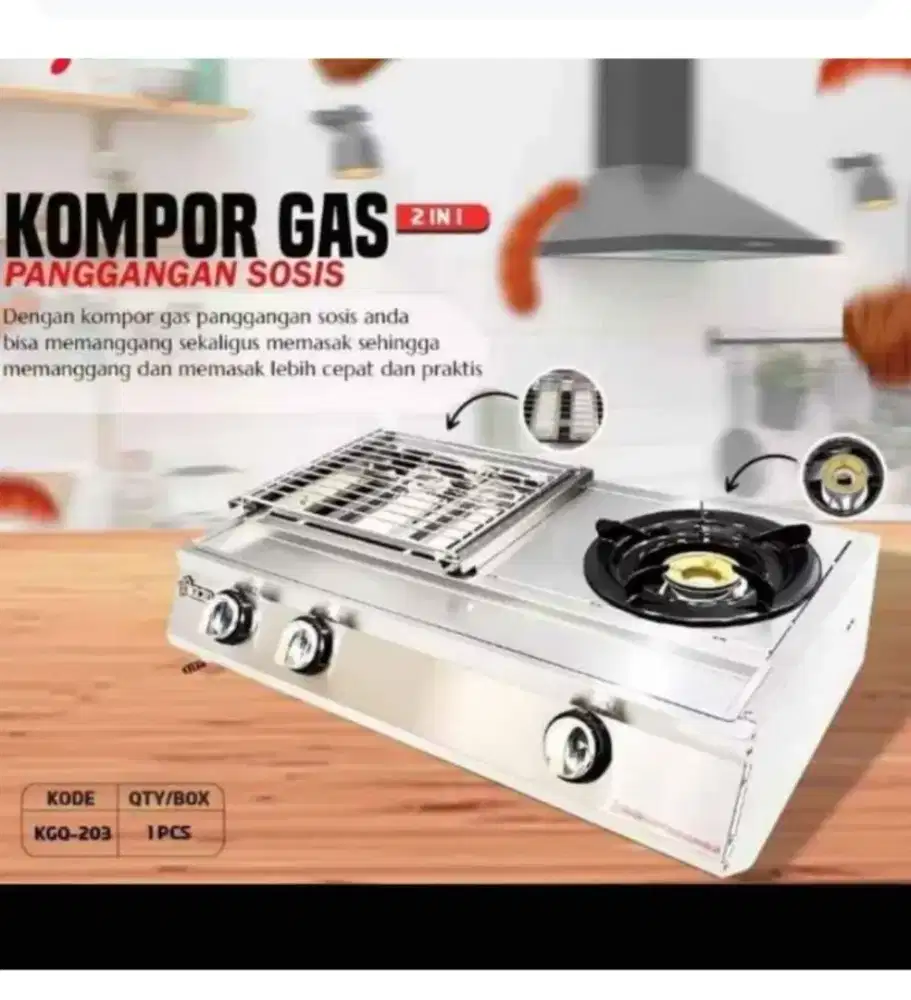 Kompor 2 in 1 + panggangan sosis