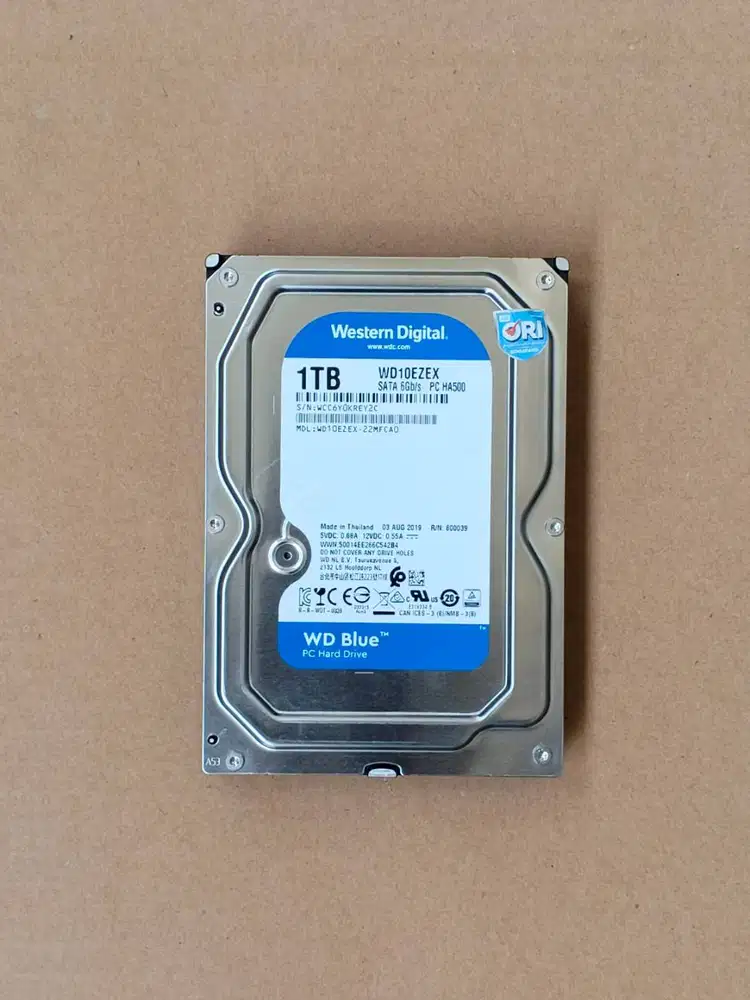 hardisk WD ori 1TB buat pc atau cctv kesehatan 100% fisik mulus