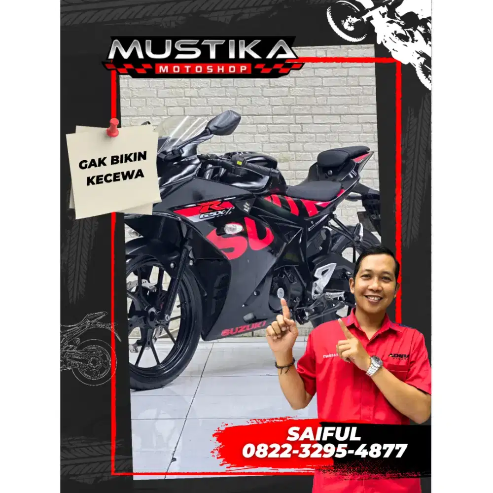 Perfect Condition!!Suzuki GSX R 2017 Black Plat Jatim Mulus-Mustika