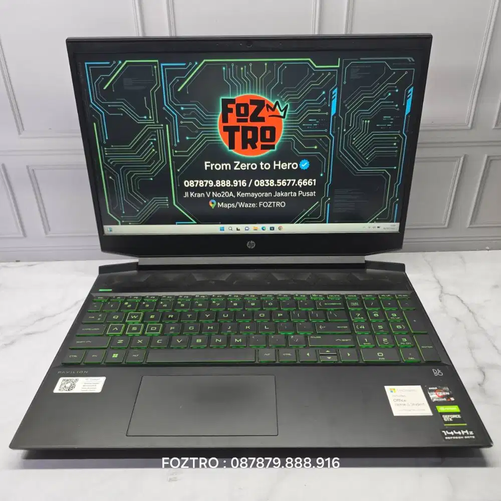 Laptop Gaming HP Pavilion 15 Ryzen 5 5600H GTX1650 16/512GB No Minus