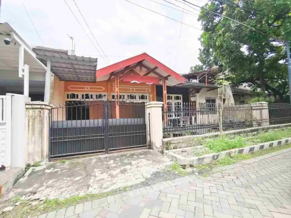 Rumah Jalan Utama Perum Bendul Merisi Surabaya Luas 157m2 bisa untuk Hunian/Kantor dekat Plaza Marina&Trans Icon, Kantor Polda&Kejaksaan