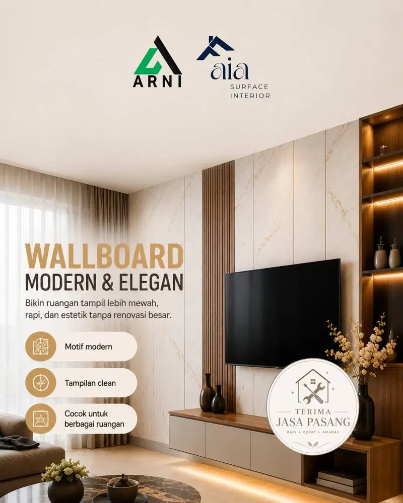 Wallboard Bambu Charcoal 5mm | Panel Dinding Interior PVC Premium