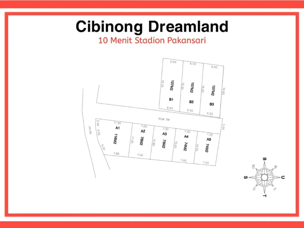Tanah Kavling 15 mnt Stasiun Bojong Gede Free SHM