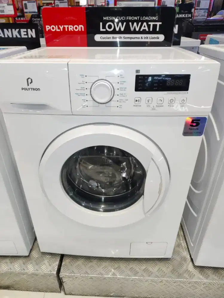 Mesin cuci front loading POLYTRON EX DISPLAY PFL 7051