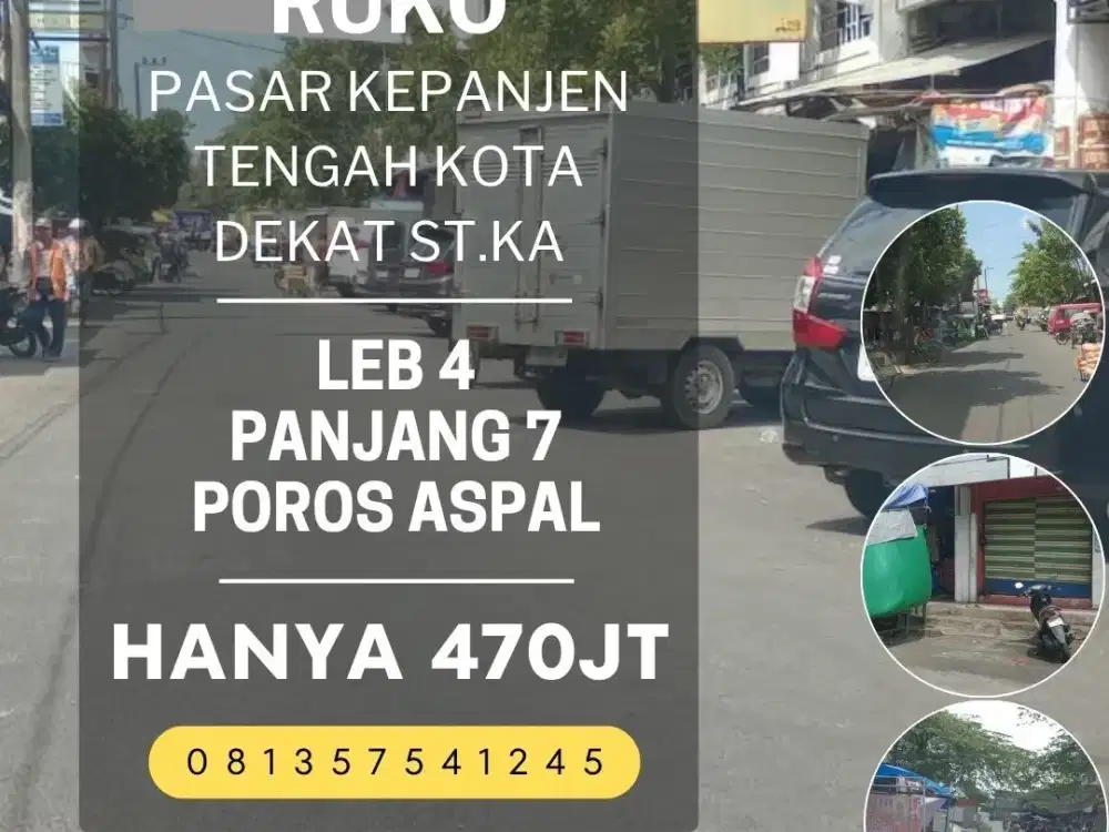 Ruko dijual di pasar besar kepanjen 4x7 hanya 470jt Stasiun KA RSUD