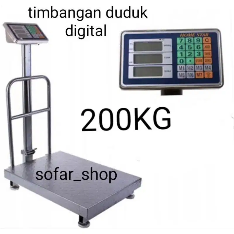 Timbangan Duduk 200kg & 150kg (2pcs) Ada Timbangan Digital Juga 2