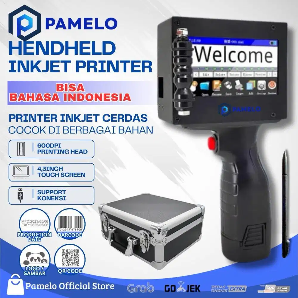 JY-N127 Mesin Barcode Inkjet Printer Handheld Expired Date & Logo