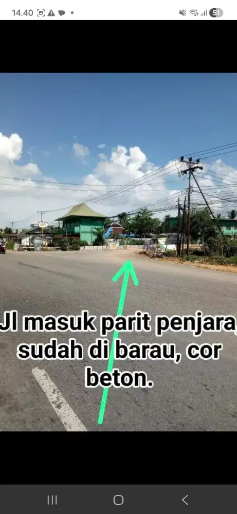 Tanah luas jalan raya kakap pal masuk jalan penjara