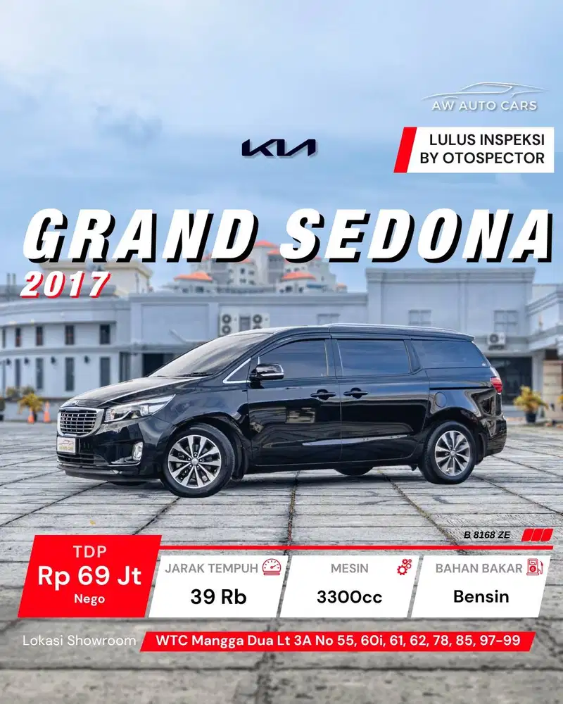 KM 39rb [ Low KM ] Kia Sedona Ultimate 3.3 2017 Non Solar 2016