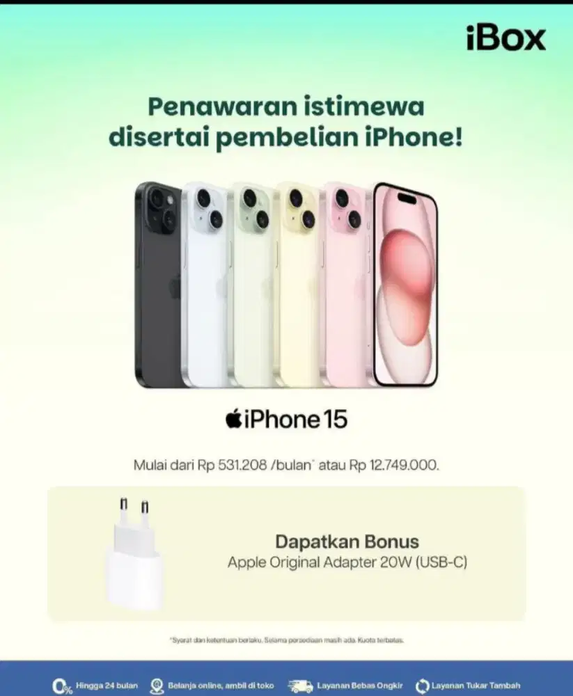 iPhone 15 bisa cicilan via kredivo bunga 0%