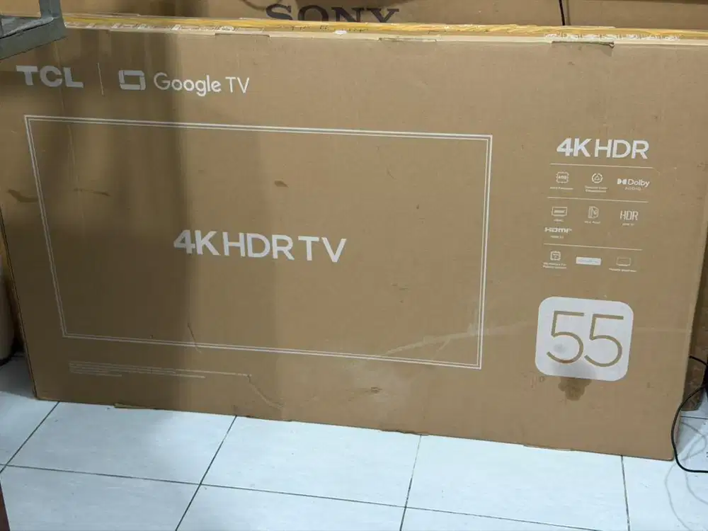 Google tv tcl 55 inch mulus 1000% seperti baru 55pk6 fullset