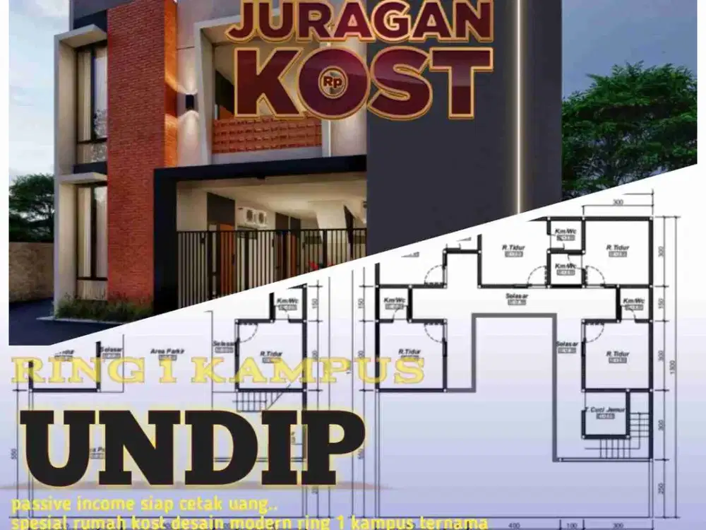 RUMAH KOS,MURAH,SHM,8 KAMAR,RING 1 UNNES SEMARANG