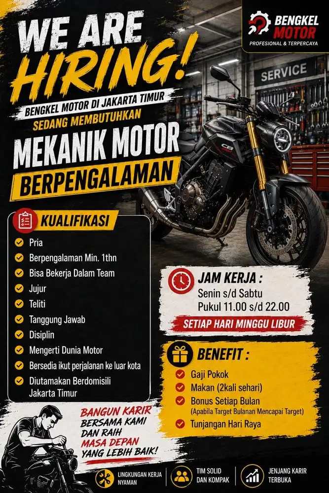 Mekanik Motor Berpengalaman