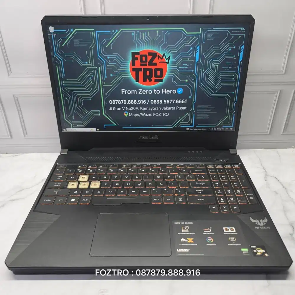 Laptop Asus Tuf Gaming FX505DD Ryzen 5 3550H GTX1050 8/256GB No Minus