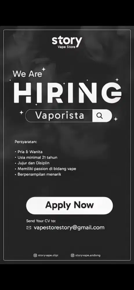 LOKER VAPORSITA / JAGA TOKO VAPE
