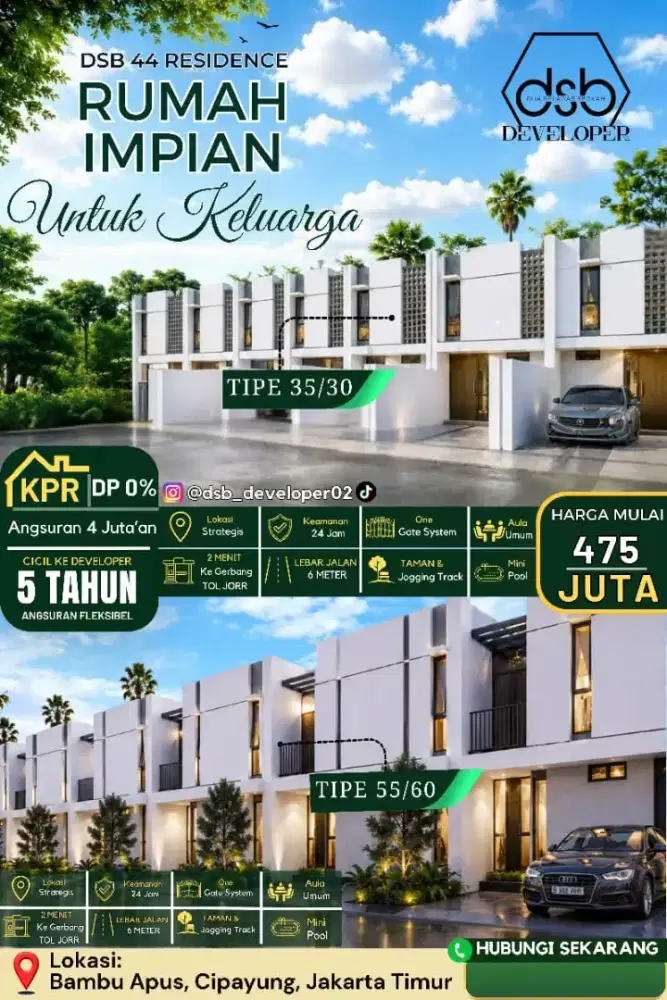 Jual Rumah Di Jakarta Timur Bambu Apus (2 menit ke Tol Jorr)