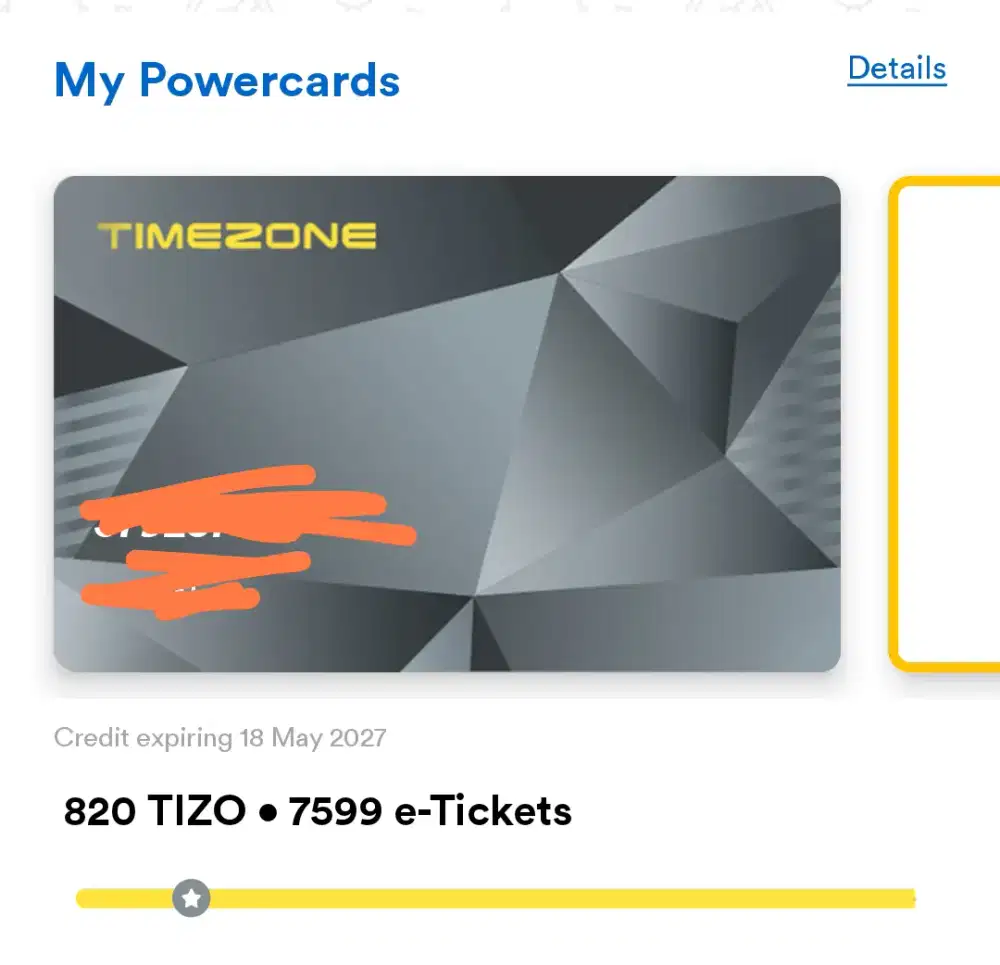 Timezone powercard tizo 800 tiket 8000