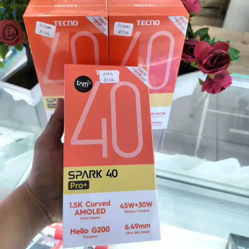 Tecno Spark 40 Pro Plus 8+8/256gb Layar Lengkung Termurah