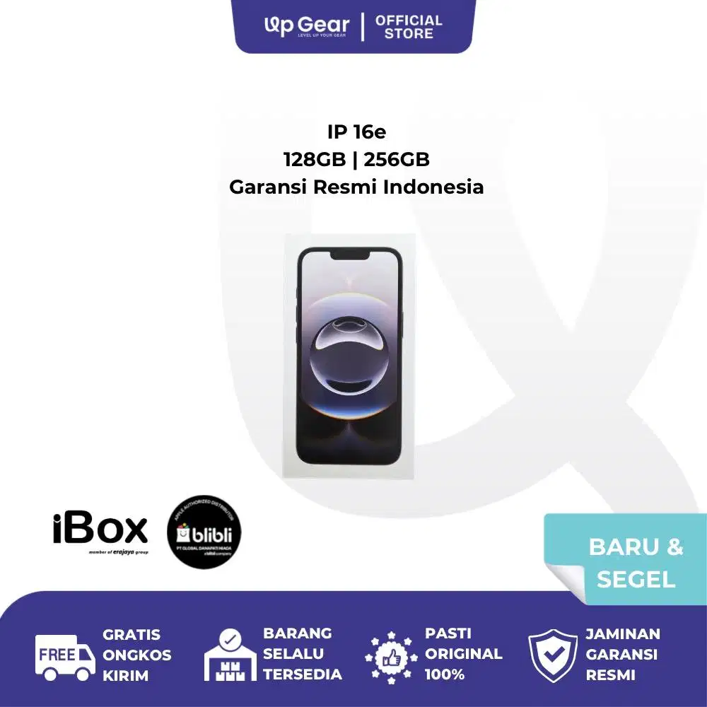 (iBox) Apple New iPhone 16e 128GB 256GB Garansi Resmi Indonesia