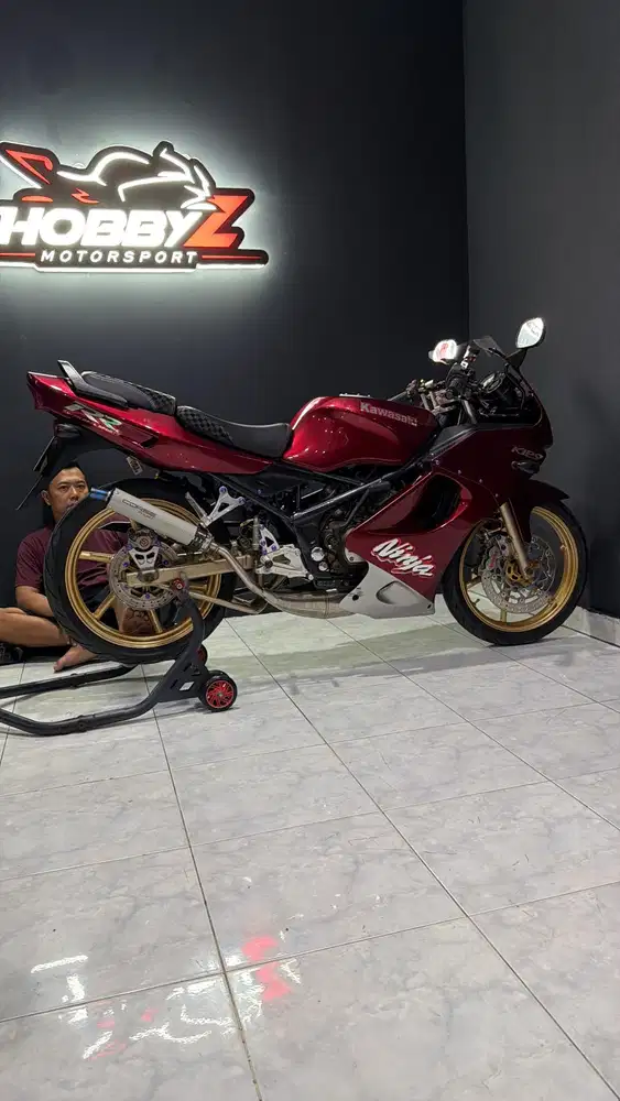 Kawasaki Ninja 150RR/ninja 150-RR merah marron modif hedon 2009,mewah