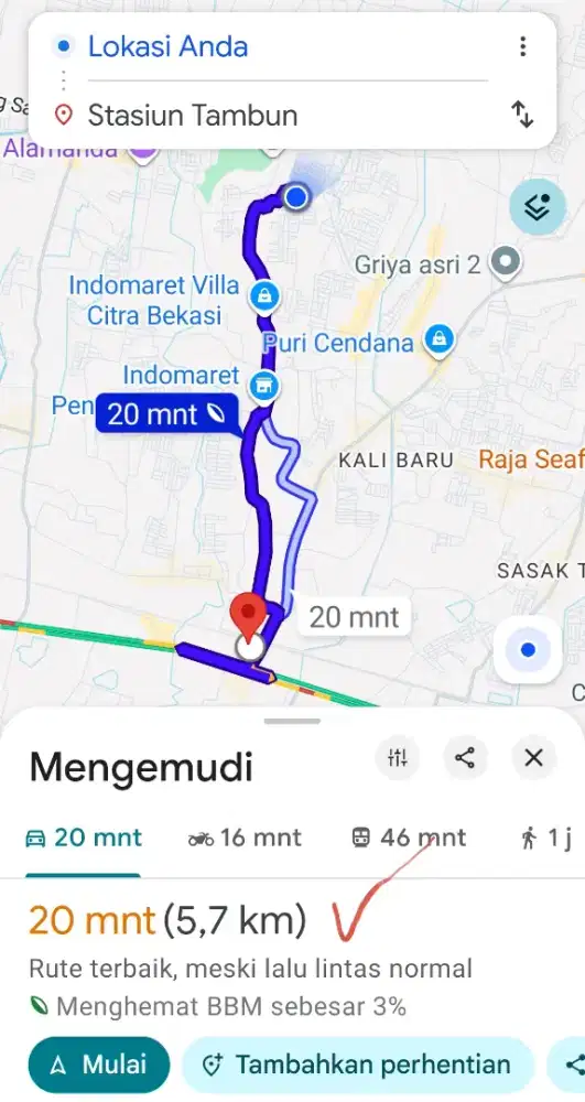 Tanah SHM di Dalam Perumahan  Luas 381m2