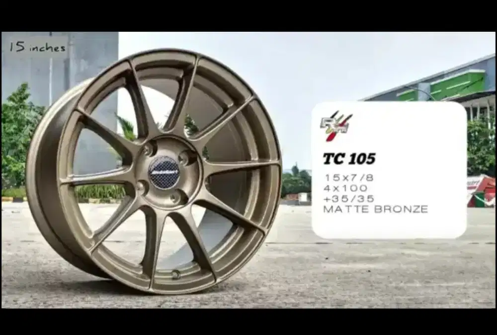 Velg wedsport tc105n r15 4x100 lbr7/8 et38/35