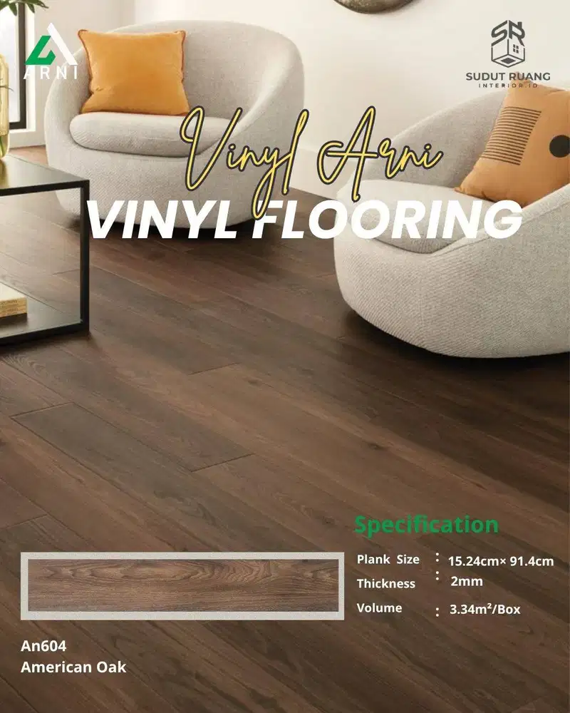 1 BOX (24 PCS) Lantai Vinyl Motif Serat Kayu 91 X 15 cm Vinyl Kayu Pre
