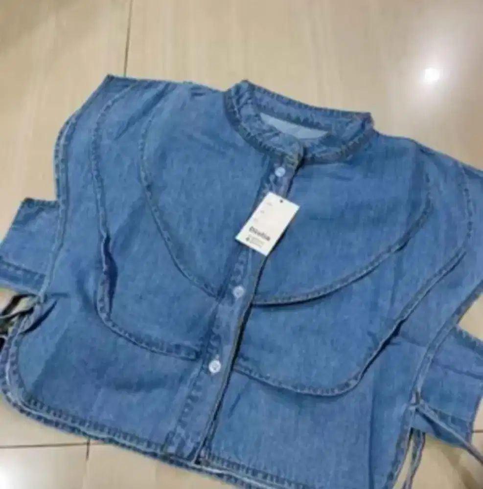 PIOLINLILYTOP  Denim Kemja Fashion LengnPendkOversizeBhn Jeans Premium
