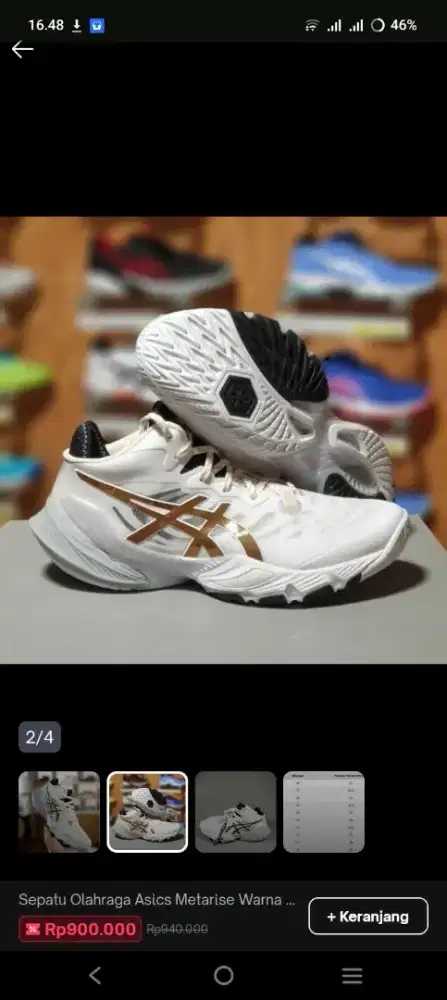 jual cepat sepatu volly assics metarise