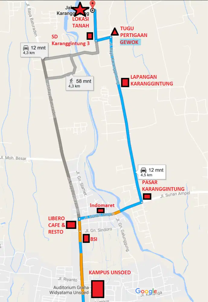 Tanah 1.700m² dekat Kampus Unsoed & Ethos Digital Valley Purwokerto