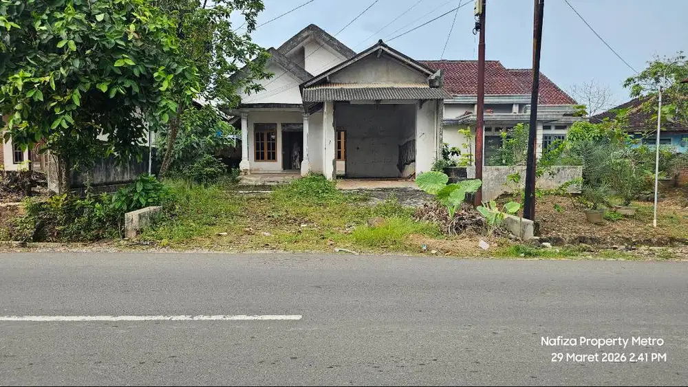DIJUAL TANAH BONUS RUMAH PINGGIR JALAN COCOK BUAT USAHA DEKAT PB 21