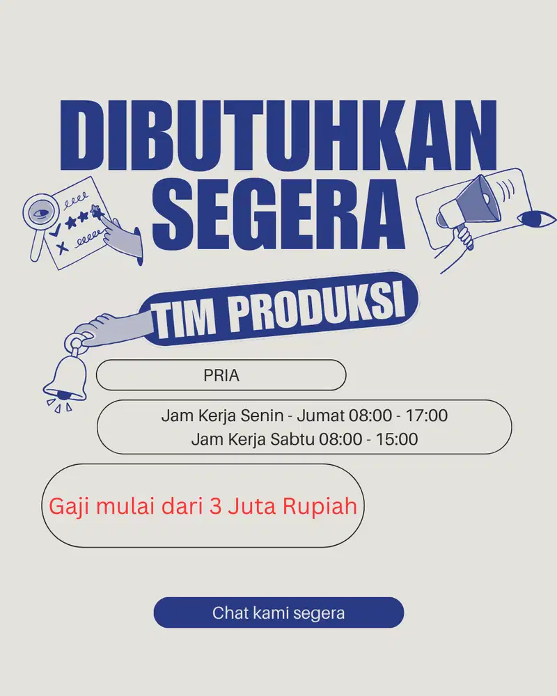 DIBUTUHKAN SEGERA TIM PRODUKSI BAKERY