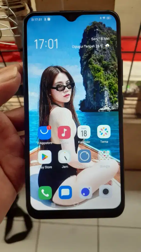 Vivo Y15 4G 3/64 layar 6.3 inchi mulus