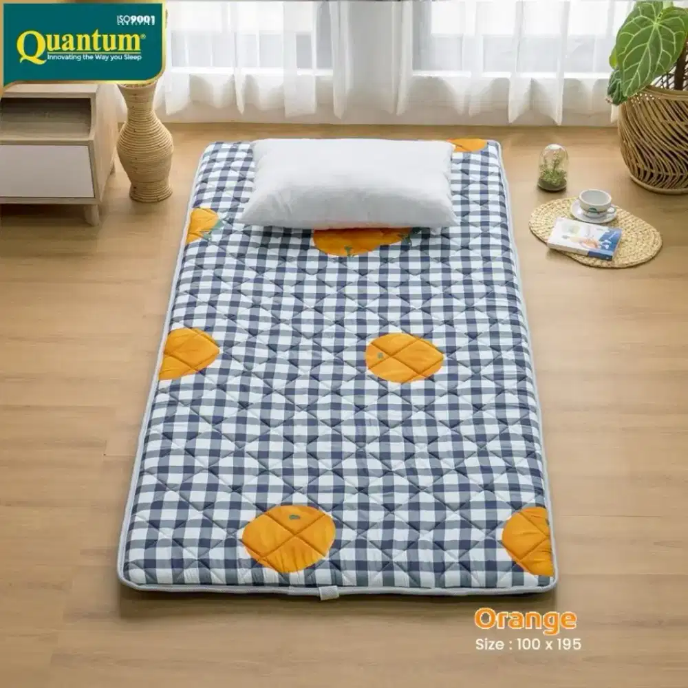 Quantum Kasur Lantai Orange 100x195x6cm Floor Mattress Gulung Lipat