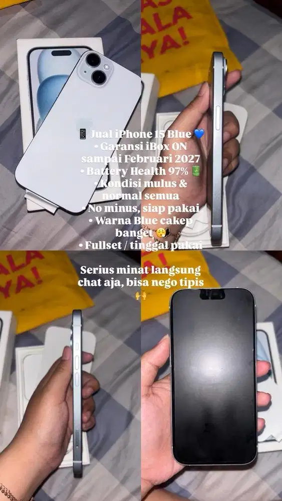 iPhone 15 Blue iBox Garansi ON