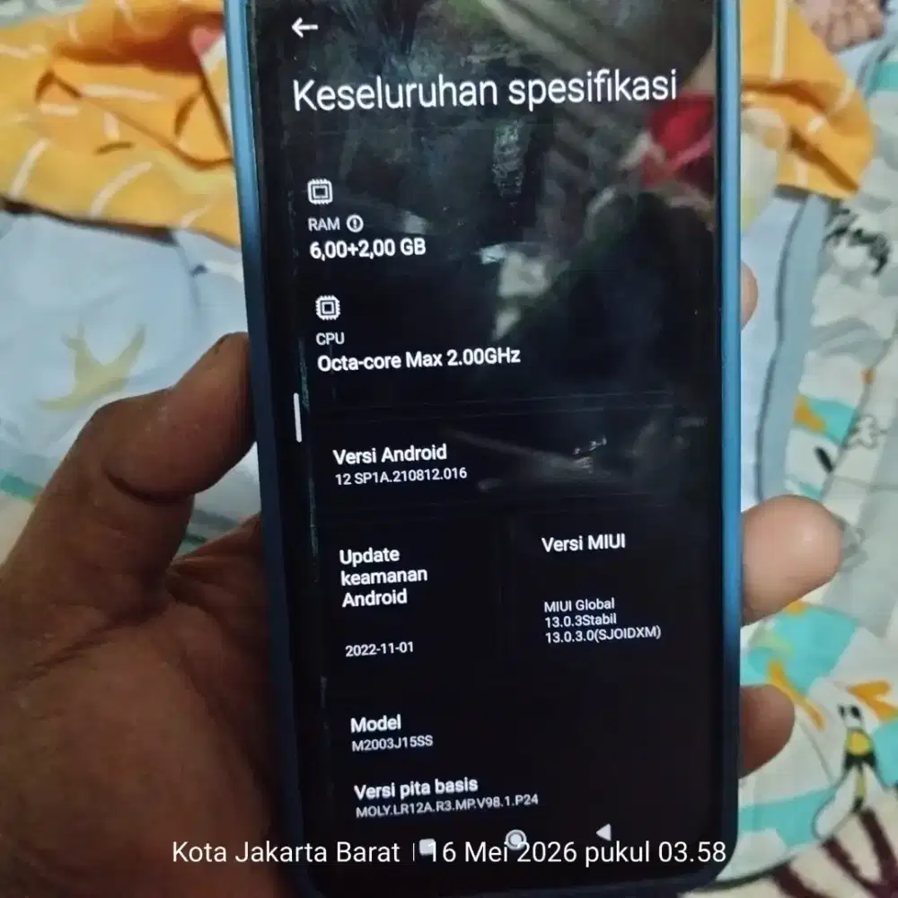 Jual hp redmi note 9