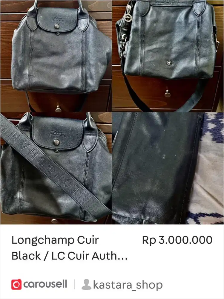 Longchamp Cuir Black