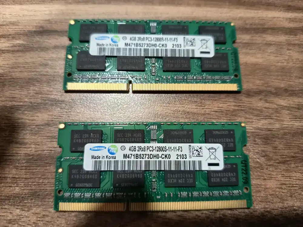 Memori laptop DDR3 4GBx2 keping samsung