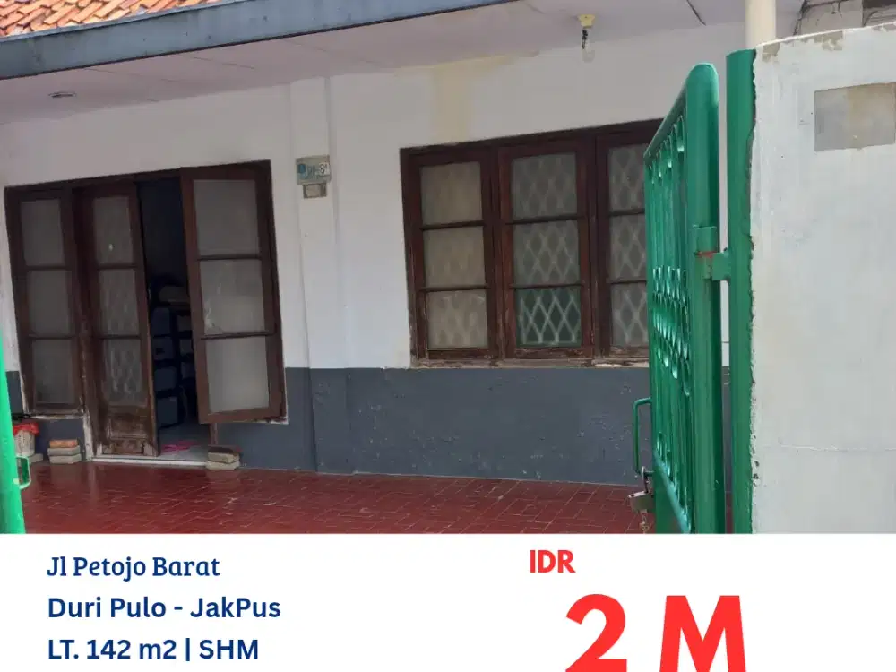 TAN008 rumah 1 lantai masih dihuni di petojo barat, Jakarta Pusat