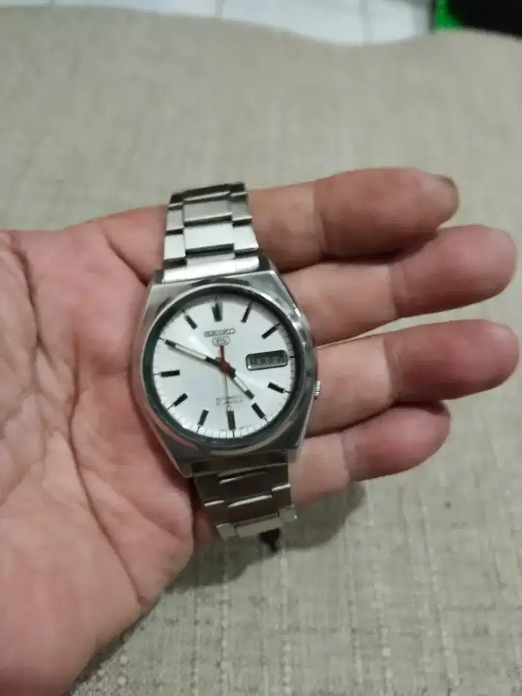 Jam Seiko 5 Automatic 7S36 White Dial