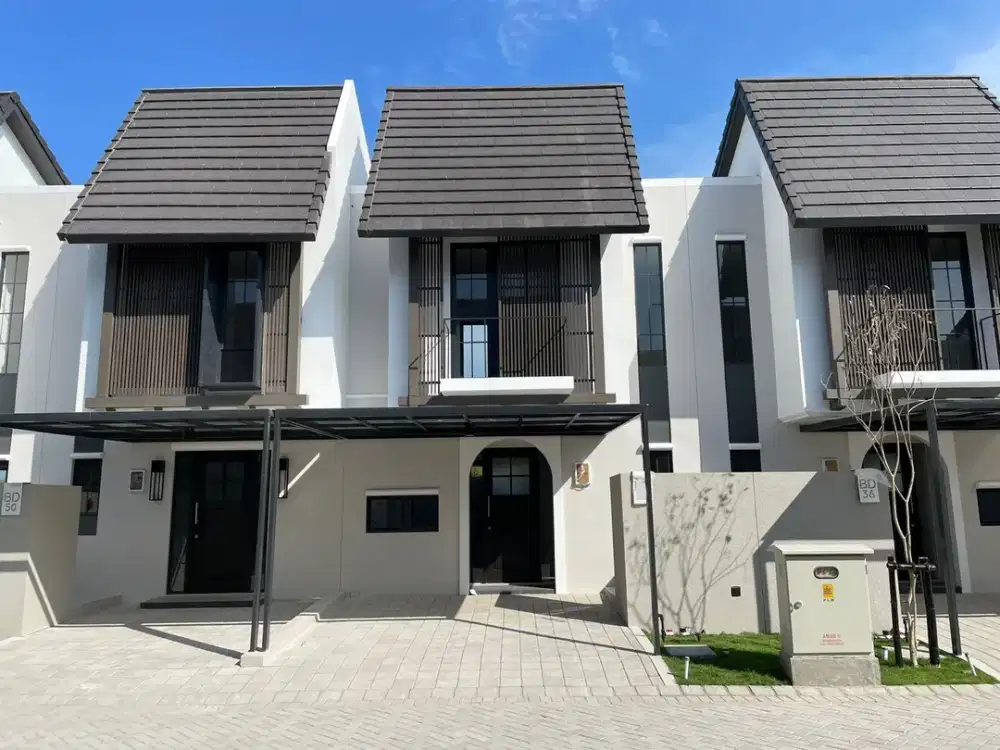 Rumah baru Gress di Amesta Living Rungkut dimensi 6x14 meter ada 3 kamar tidur, bangunan 2 lantai