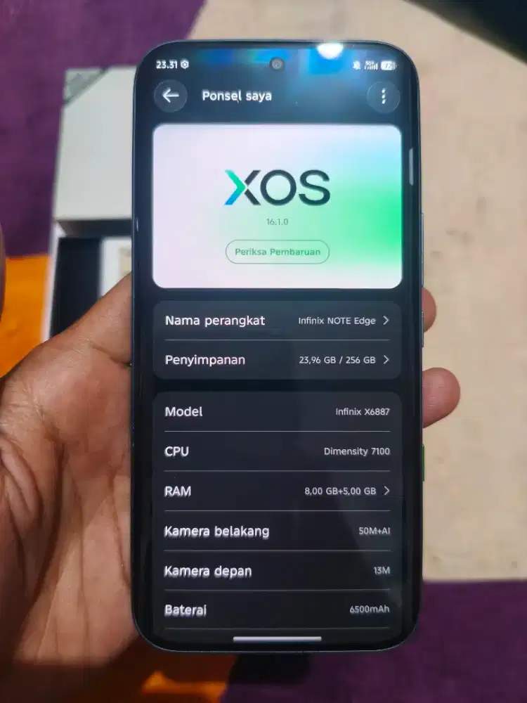 Infinix note edge 8/256 fullset