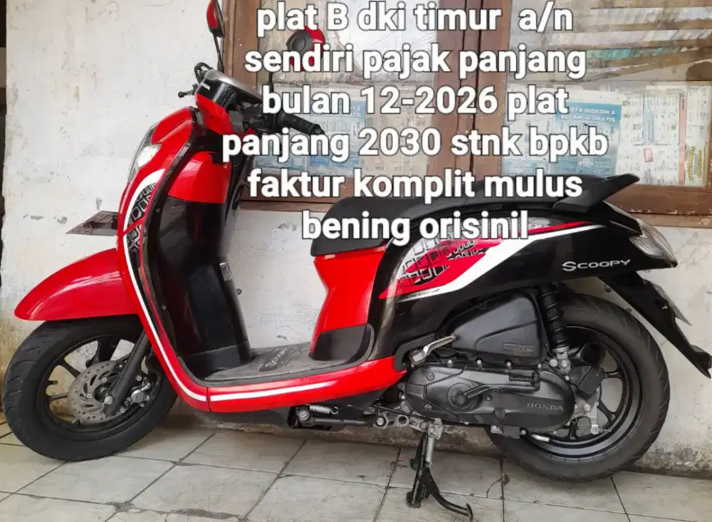 Honda scoopy F1 2020 donat cbs iss cw asli merah hitam B dki timur