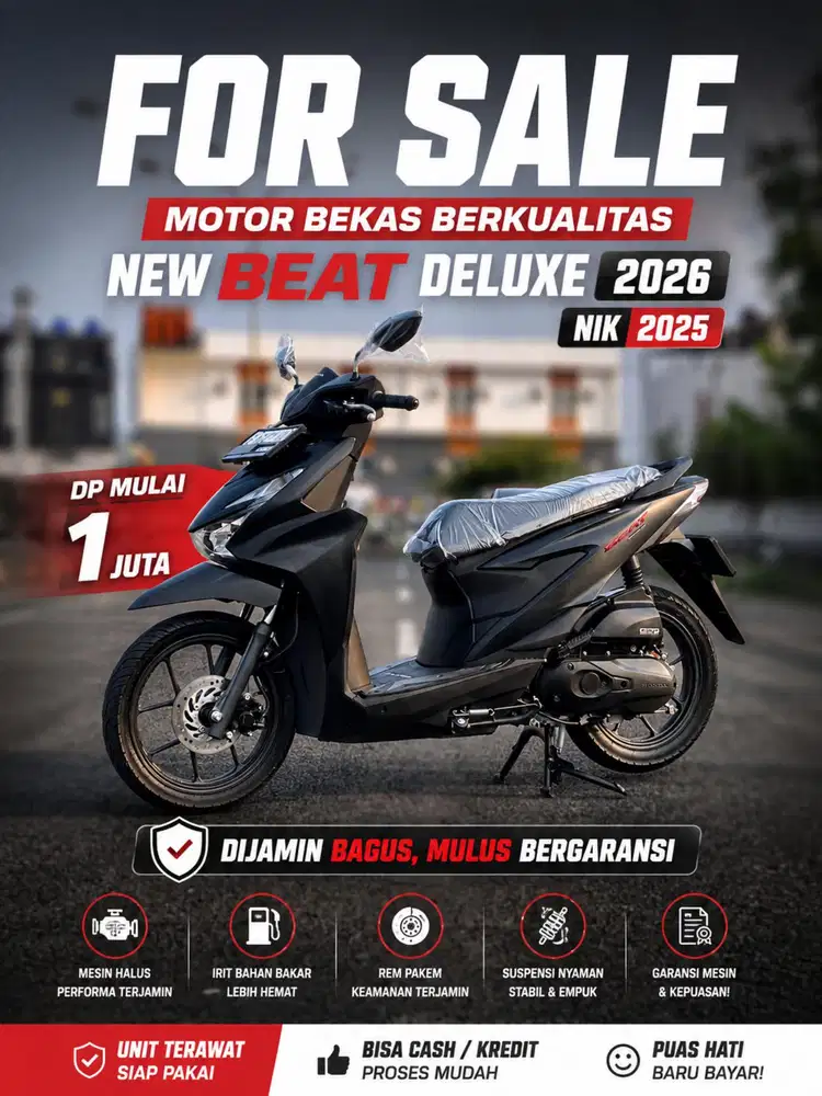 Cash/Kredit BEAT DELUXE KEYLESS 2026 NIK 2025